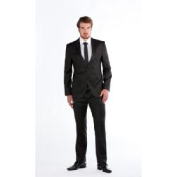 Ehran Plain Black Two Piece Suit Image