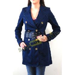 Gorgeous Jane Norman Fully Lined Cotton Coat Blue Image