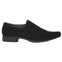 Men's Black Suede Look Shoes All Sizes Image