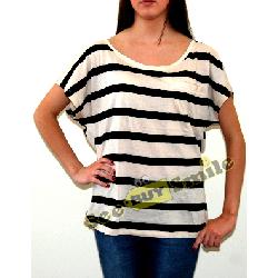 FRENCH CONNECTION Rainbow Stripe Oversize Tee Top Image